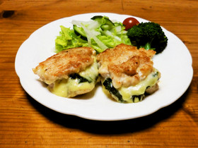 鶏むね肉の大葉チーズはさみ焼き